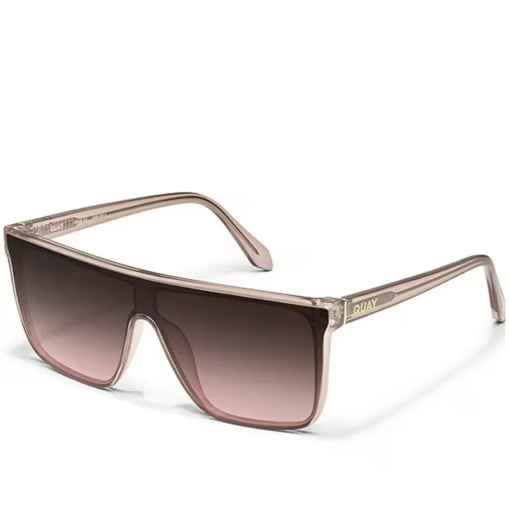 SOLD QUAY Unisex Nightfall Medium 49mm Shield Sunglasses 1212 - Picture 1 of 12